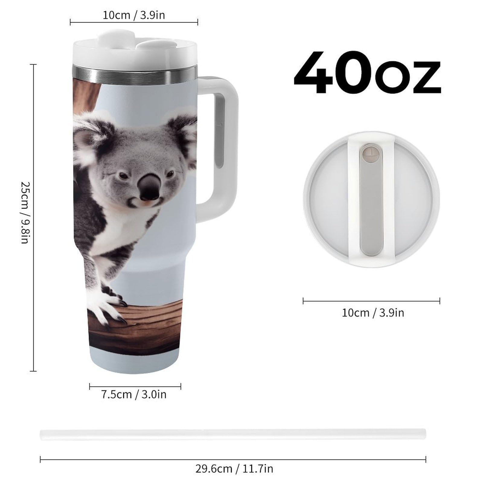 Amazon.com: Qnfosnk Koala Hug Tumbler Insulated Travel Coffee Mug